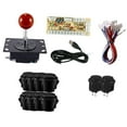 thumbnail image 4 of Kit de bricolaje para juegos de arcade de 1 jugador con mango de joystick, piezas de repuesto, componentes de fácil instalación con botones a presión Negro, 4 of 10