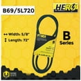 thumbnail image 2 of HERO® 5/8 inch x 72 inch Aramid Kevlar Lawn Mower Belt Replacement For Reference B69 5L720, 2 of 2