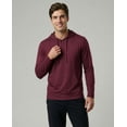 thumbnail image 2 of Real Essentials 3 Pack: Men's Cotton Henley Pullover Hoodie Casual Workout Comfort Long Sleeve Hooded Sweatshirt Big & Tall, 2 of 6