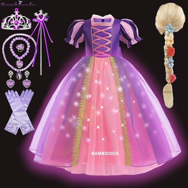 Disfraz Rapunzel Niña Morado Con Accesorios (tallas 18 Meses A