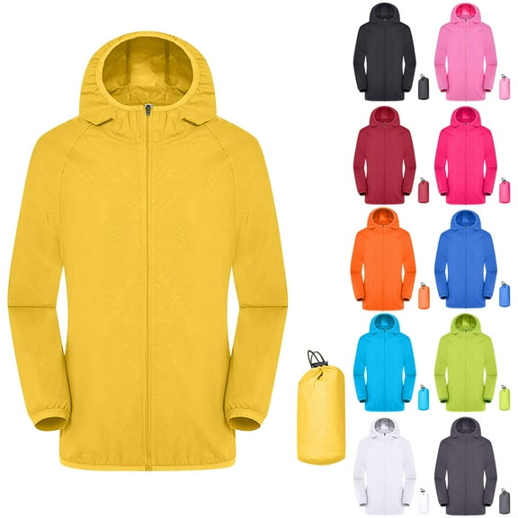 Godom Womens Waterproof Rain Jacket with Hood Women Men Windproof Jacket Outdoor Bicycle Sports Quick Dry Windbreaker Coat Top