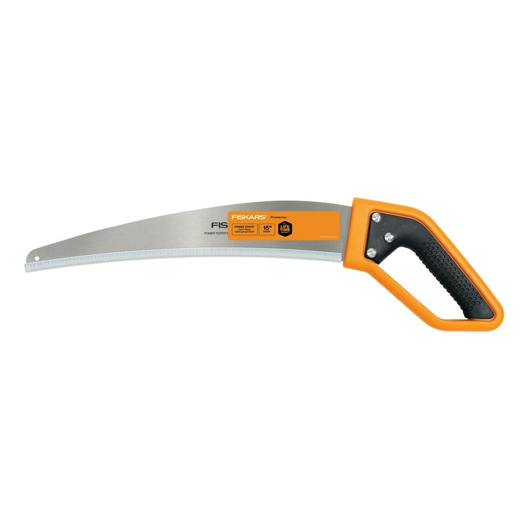 Fiskars, PowerTooth Softgrip D-handle Saw 15in, Fixed Blade