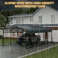thumbnail image 5 of 12 x 24 FT Metal Carport Carports, Heavy Duty Garage Outdoor Galvanized Car Shelter with Enhanced Base for Car, Boats and Truck, 5 of 9