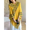 thumbnail image 4 of Mantón de borla de jersey retro para mujer, suéteres sueltos con cuello en V, capa de chal de punto, capas de borla de estilo étnico, ponchos de punto, 4 of 5