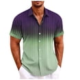 thumbnail image 1 of SHIXIAOO Chemise Décontractée de Printemps pour Hommes à Col Rabattu Imprimé Complet Manches Courtes de Plage Chemise de Vacances Extérieure T-Shirt Surdimensionné pour Hommes Chemises de Travail Décontractées pour Hommes, 1 of 5