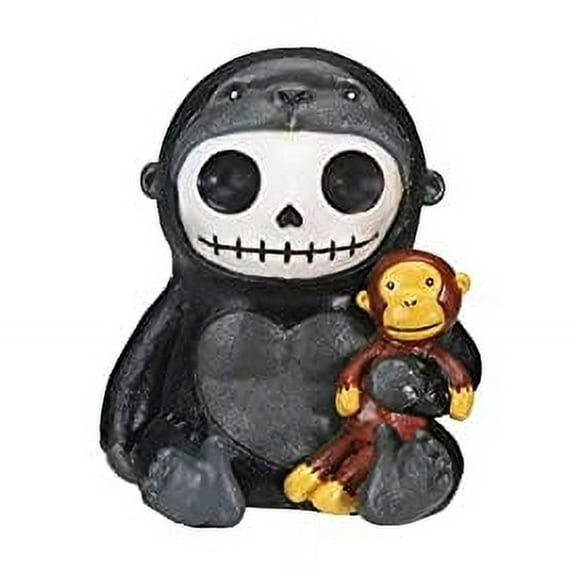 Kongo Gorilla Furry Bones Figurine Display