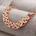 thumbnail image 5 of QQTDFG 6/8/10mm Cut Flat Byzantine Chain Stainless Steel Women Men Necklace or Bracelet-Rose Gold-6mm-20inch or 50cm, 5 of 6