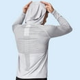 Mens UPF 50+ Sun Protection Hoodie Shirt Quick Dry Long Sleeve Rash