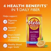 Metamucil GLP-1 Friendly Fiber Supplement, Sugar Free Fiber Powder, Orange, 180 Servings