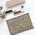 thumbnail image 6 of Zufioo Leopard Print Print DuPont Paper Portable Toiletry Bag, 8.9x6.5 inch Zippered Hand-held Paper Cosmetic Bag Storage Tool Kit, 6 of 7