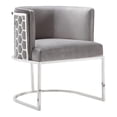 thumbnail image 1 of Home Gear Diamond 15" Modern Luxurious Velvet Dining Chair in Gray, 1 of 3