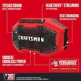 thumbnail image 3 of CRAFTSMAN V20 Altavoz Bluetooth inalámbrico portátil, solo herramienta (CMCR001B), rojo, 3 of 5