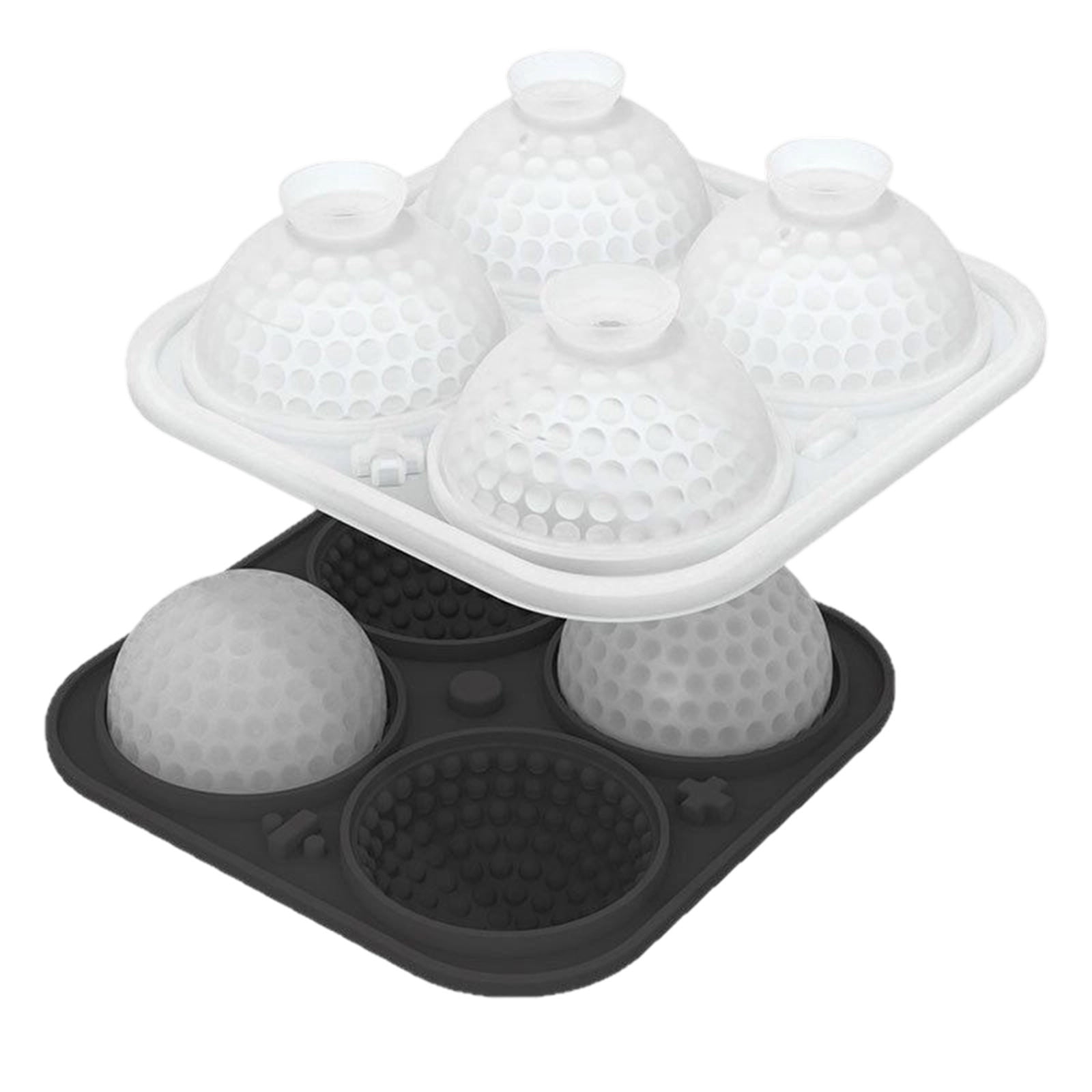 Werulen Golf Shape Integrated Ice Mold with Funnel Guide for Easy Filling and Flexible Demolding,Home Bar Whiskey Cocktail and Various Beverage Chilling,Ice Ball Maker,Freezer Mold,Drink Chilling