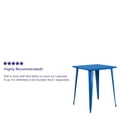 thumbnail image 4 of 31.5'' Square Blue Metal Indoor-Outdoor Bar Height Table, 4 of 4