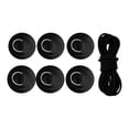 thumbnail image 1 of 6 Pieces D s PVC Patch/ Round D s Patch/ Deck Attachment /Tie Down D Pad /Deck Rigging for Dinghy /Paddleboard /Raft /Deck Black, 1 of 10