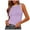 Purple, variant on Wang6 Womens High Neck Tank Tops Plus Size Summer Ribbed Sleeveless Shirts Causal Slim Fit Ruched T Shirts Tees White XL