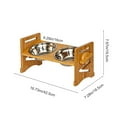 thumbnail image 3 of Elevated Pet Bowls for Small Dogs & Cats Featuring Adjustable Tilt Angle,Dual Stainless Steel Bowls on Stable Stand,Promotes Digestion and Whisker Comfort, 3 of 11