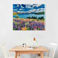 thumbnail image 2 of Orinice Flowers Lake Clouds Fine Art Aesthetic Poster & Print Wall Painting for Classroom Kitchen Office Farmhouse Bathroom Room Decor Pictures Wall Art Painting Ready to Hang Canvas Living Room, 2 of 6