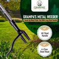 thumbnail image 2 of Herramienta desmalezadora de acero de 114 cm con mango metálico y 4 garras Grampa's Weeder, 2 of 5
