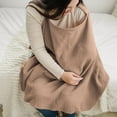 thumbnail image 3 of Muslin Nursing Cover Up for Baby Breastfeeding, Breathable 100% Cotton Breastfeeding Cover with Rigid Hoop for Women Nursing Apron, Multi-use Car Seat Cover, Brown, 3 of 7