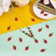 thumbnail image 2 of 40Pcs Alloy Enamel Pendants Strawberry Light Gold 20x10mm, 2 of 6