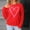 Red, variant on FDGIU Women's Chunky Knit Sweater Warm Pullover Crewneck Sweater 2025, Oversized Loose Striped Top, Casual Fall Fashion Cozy Tunic