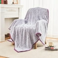 thumbnail image 5 of EMME Fuzzy Fleece Blanket Warm Large Queen Size Ultra Soft Sherpa Blanket Microfiber Cozy Blanket for Bed Couch Sofa Lightweight Reversible Thick Blanket (Purple, 60"x80"), 5 of 5