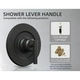 thumbnail image 2 of NATEFEMIN Matte Black Shower Valve Trim Kit Stainless Steel Durable Design for Moen 2520 2570 Series Easy Temperature Control, 2 of 9