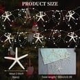 thumbnail image 5 of Sinkoo Starfish Christmas Garland, 80in Beaded Starfish Garland with 6pcs Natural Star Fish for Tree Mantel Fireplace Decor, Coastal Mermaid Beach Wedding Party Decor, 5 of 9