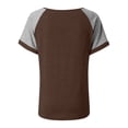 thumbnail image 4 of WULMLEO Women's Casual Color Block T-Shirt Raglan Sleeve Crew Neck Tops Lightweight Summer Top for Beach Trips Errands Coffee S, 4 of 6