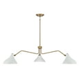 thumbnail image 3 of Trade Winds Delphine 3-Light Pendant in White with Natural Brass, 3 of 5