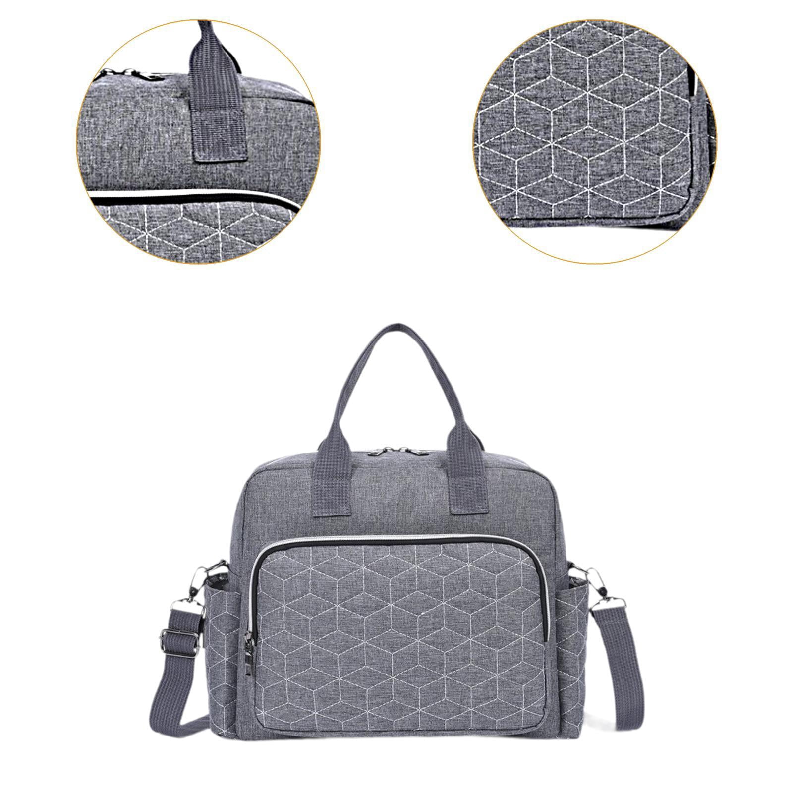 LeeQinersw Diaper Bag Diaper Bag Multifunctional Baby Essentials Waterproof Handbag for Mom gray