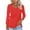 Red, variant on YODETEY Womens T-Shirts, V-Neck Long Sleeve Shirts for Ladies,Pleated Blouses for Women Dressy Casual Long Sleeve Shirts Fall Tunic Tops, Red,Women's Plus S