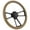 Tan, variant on 75-77 FORD Van -- Full-size Steering Wheel Kit 14" Black Muscle Steering Wheel Tan Half Wrap