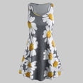 thumbnail image 2 of Robe d'Été Aguichant pour Femmes Femmes Dames Grande Taille à Imprimé Floral Sans Manches à Col Rond Robe Courte, 2 of 6