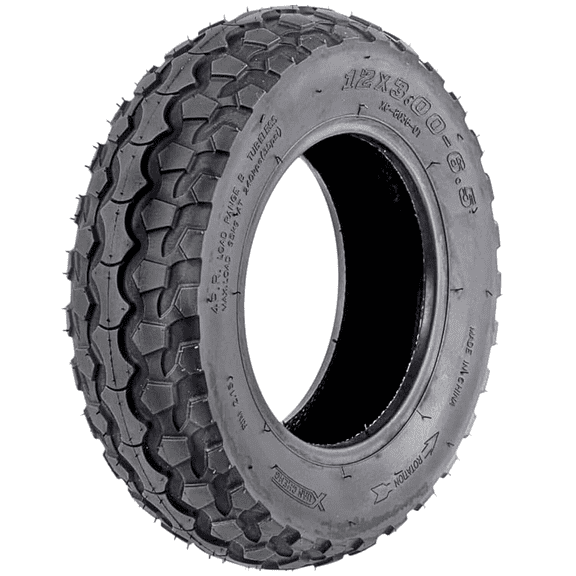 12x3.00-6.5 Tubeless Street Tire for Electric Scooter, Anti-Puncture Durable High Speed Road Grip Tire