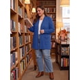 thumbnail image 4 of Cueply Plus Size Lightweight Cardigan for Women Long Sleeve Open Front Casual Cover Up with Pockets Soft Draped Layering Jacket 1X-4X, 4 of 9