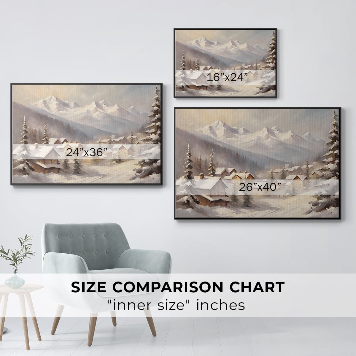 Vintage Landscape-CLXXIX By Wexford Home Framed in Black Wood Gallery Wrapped Canvas 27 in. x 41 in.