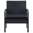 thumbnail image 2 of vidaXL Garden Chair with Cushion Poly Rattan Black, 2 of 5