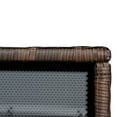 thumbnail image 3 of happimess Nino 31.5" Modern Minimalist Outdoor Faux Wicker Deck and Patio Storage Box, Brown, TRK1000B, 3 of 11