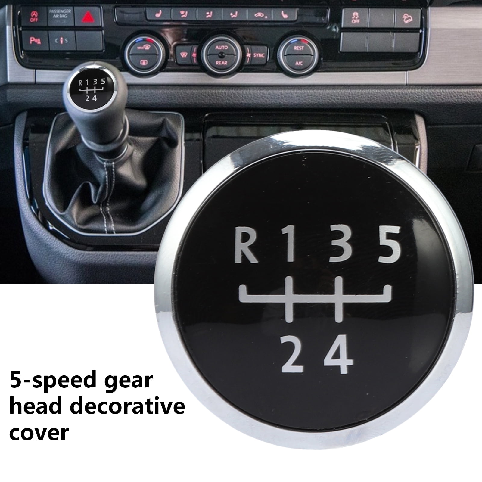 XWQ Gear Shift Knob Cover 5 Speed Antiscratch Black Professional Gear