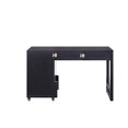 thumbnail image 3 of Convertible Wooden Desk with Spacious Side Door Storage and Castors, Black, 3 of 5