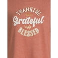 thumbnail image 5 of Positivitees Women's Fall Graphic Tee, Long Sleeve T-Shirt Thankful Trio, Sizes S-3XL, 5 of 5