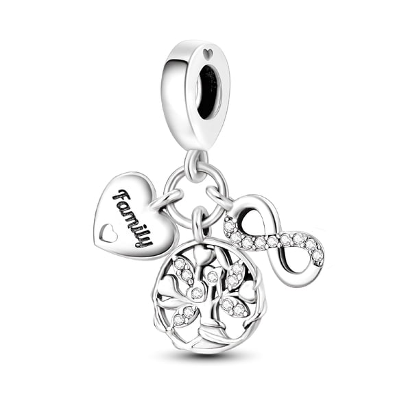DESIGNICE 925 Sterling Silver Charms for Bracelet Eternal Family Tree of Life Dangle Gift for Women Bracelet Beads and Charms