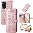 thumbnail image 1 of Funda Cartera FOXDOCK para Honor 200 , Flip PU con Relieve de Gatos y Perros, Tarjetero y Soporte, 1 of 6