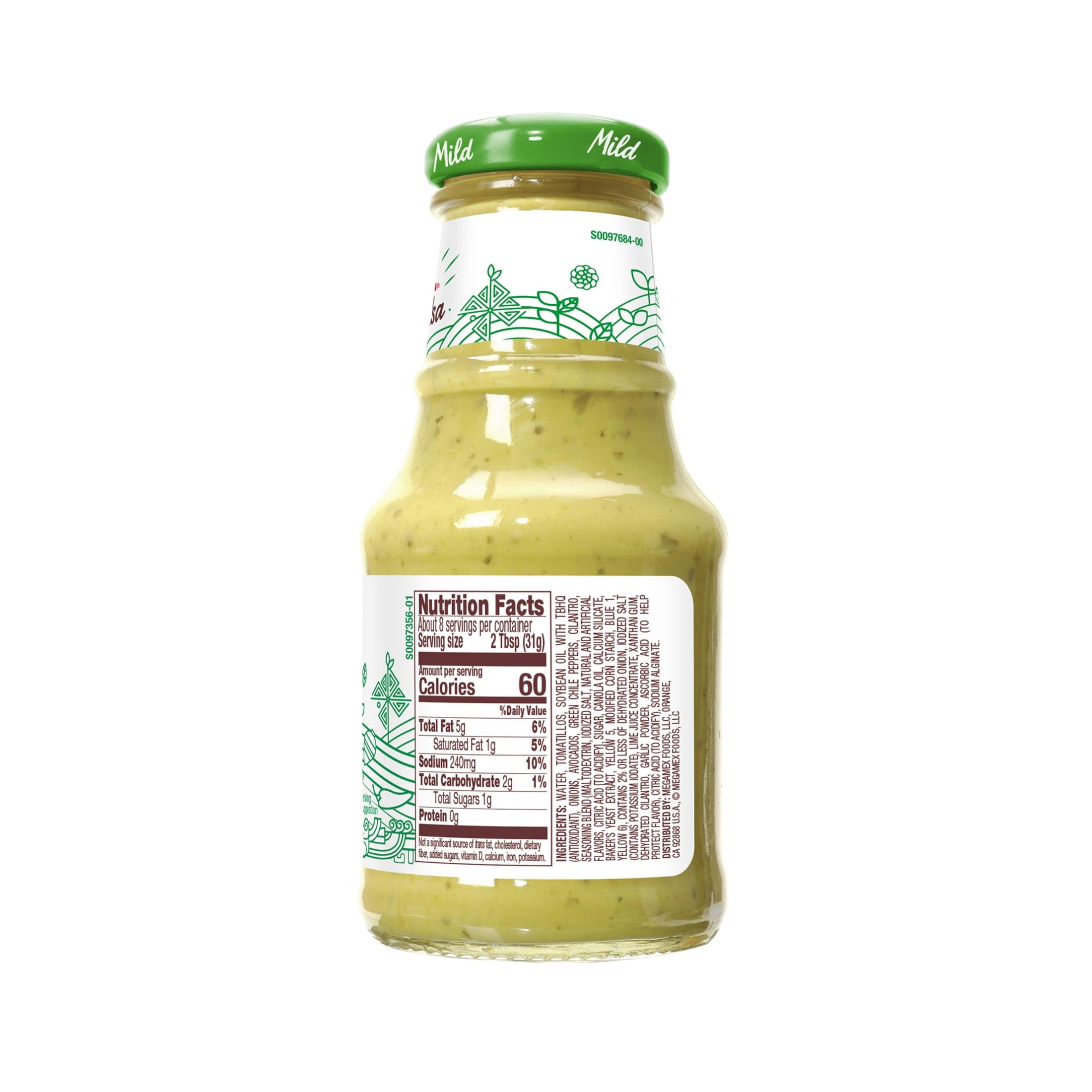 (2 pack) HERDEZ Guacamole Salsa Mild, Tortilla Chip Dip, Shelf Stable, 8.5 oz oz Glass Bottle