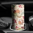 thumbnail image 3 of 20oz Fall Pumpkins Leaves Pattern Skinny Tumblers Stainless Steel Tumbler with Lid and Straw,Vacuum Insulated Double Wall Travel Tumbler Cups with Cleaning Brush for Coffee,Tea, 3 of 6