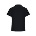 thumbnail image 4 of Fridja Chemise Habillée pour Hommes Été Amusant Couleur Unie Col Rabattu Manches Courtes Performance Imprimée Boutonnée Décontractée Jeu de Quilles pour Activités Extérieures (Noir, TG), 4 of 5