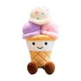 thumbnail image 2 of Soft Stuffed Ice Cream Cone Plush Doll, Ice Cream Decor, Room Decor Aesthetic, Kids Room Decor, Ice Cream Social Decorations, 1Pc 10X6 Inch Triple Scoop Pastel Figure for Nursery,, 2 of 8