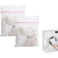 thumbnail image 1 of SHAR 2 Pack Reusable Laundry Net,Washing Net,Laundry Net,Mesh Laundry Washing Bag,Washing Machine Bag with Zipper for Stockings,Bra,Lingerie(40cm×30cm), 1 of 5